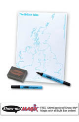 Show-Me British Isles Map Boards - Class Pack