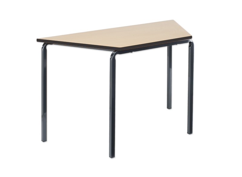 Classroom Slide Stacking Trapezoidal Table - Duraform Polyurethane Edge