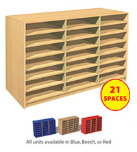 Fully Assembled 21 Space Pigeonhole Unit