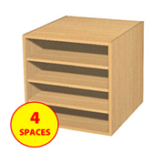 Wall Mounted 4 Space Pigeonhole Unit