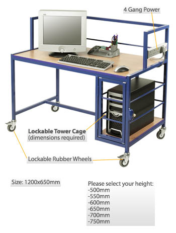 Security Trolley With Lockable Tower Cage