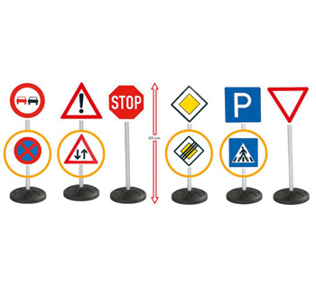 Traffic Signs (6 signs + 4 stickers)