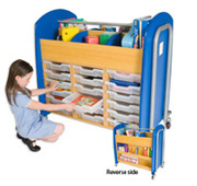 CLEARANCE SALE: Tech2 Tray Storage Trolley Inc. Clear Trays