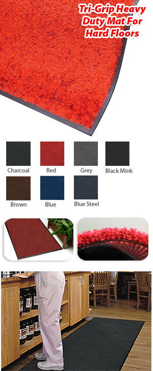 Tri-Grip Heavy Duty Mat For Hard Floors