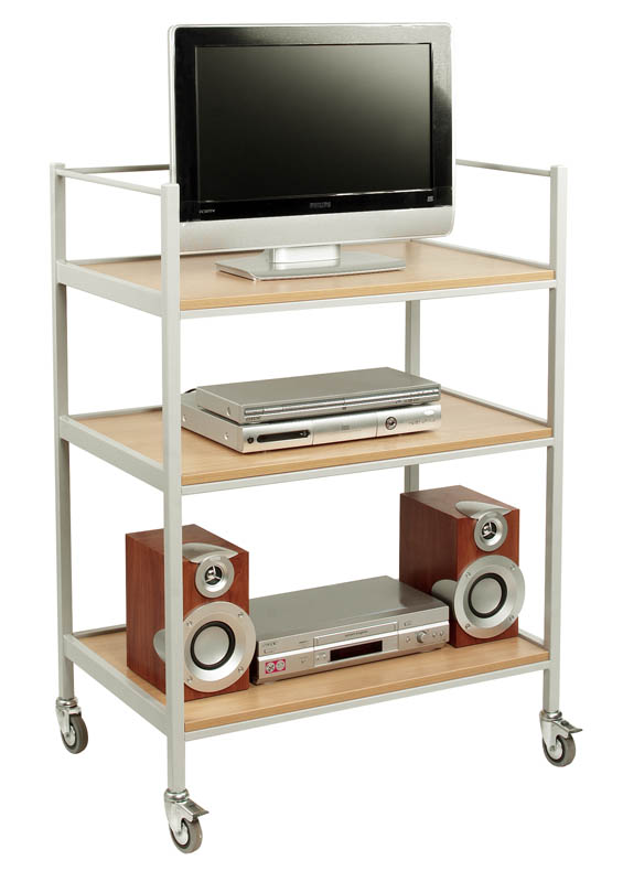 TV and Video Trolley With 3 Shelves