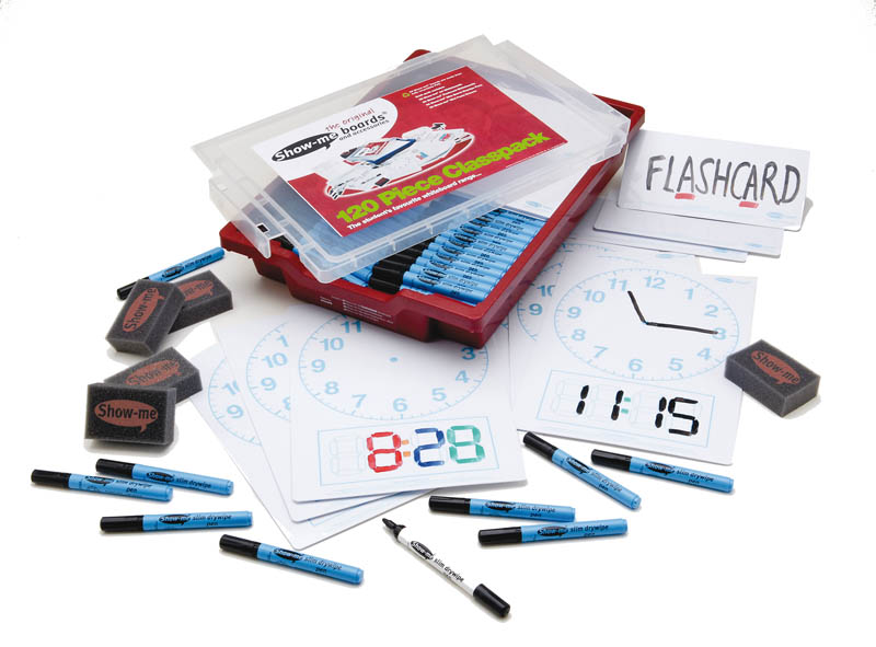 120 Piece Classpack With Clock-Faced A4 Whiteboards 120 Piece Classpack With Clock-Faced A4 Whiteboards