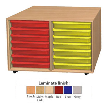 Ready Assembled A3 Tray Unit - 14 Tray Unit