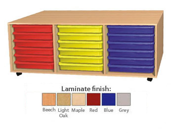 Ready Assembled A3 Tray Unit - 18 Tray Unit