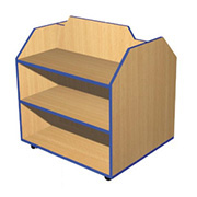 3 FT High Double Sided Mobile Bookcase 