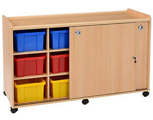 Flexi Access Unit - 12 Deep With Coloured Trays & Doors - Mobile