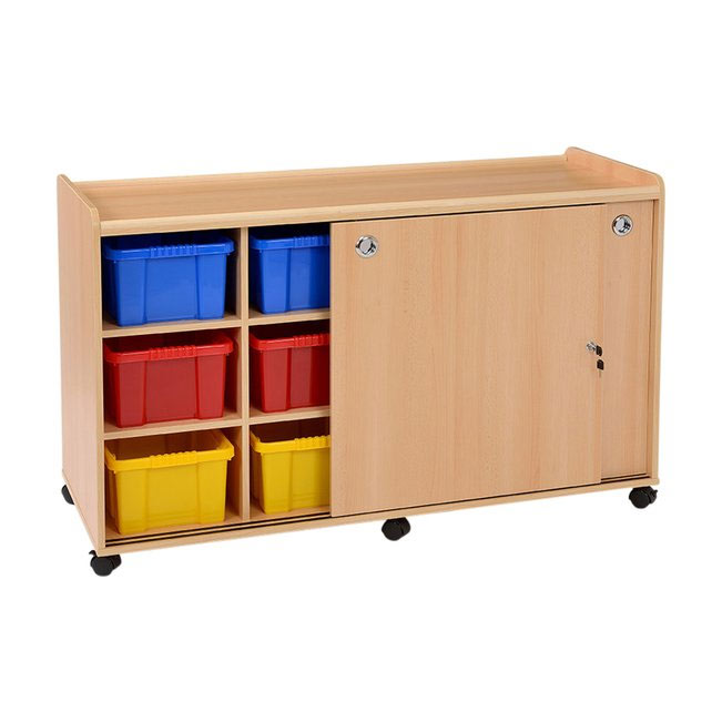 Flexi Access Unit - 12 Deep With Coloured Trays & Doors - Mobile