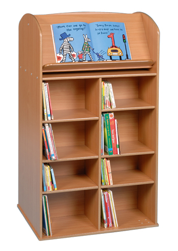 Coniston Double Sided 1500 Bookcase with Lectern - Beech