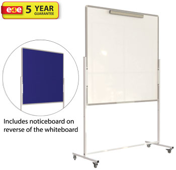 Mobile Flipchart Noticeboard Combi