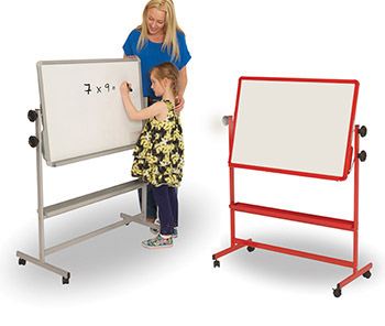 Double-Sided Dry Erase Board XBoard Magnetic Mobile Whiteboard 60 x 40 White Board with Aluminum Stand 