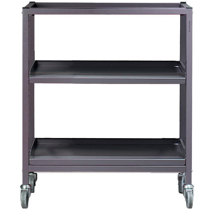 Gratnells Science Range - Bench Height Empty Double Column Trolley With Shelves - 860mm