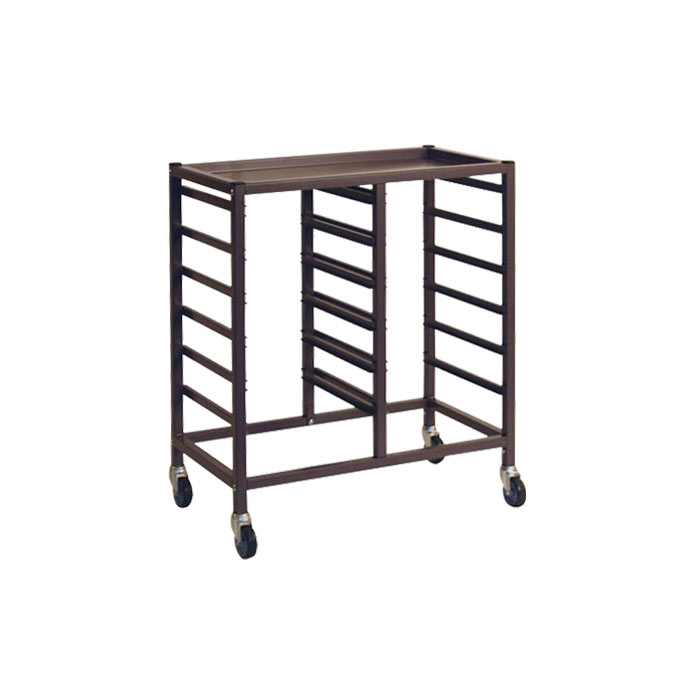 Gratnells Science Range - Bench Height Empty Double Column Trolley - 860mm With Welded runners (holds 12 shallow trays or equivalent)