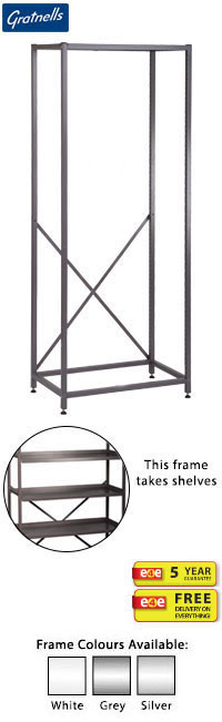 Gratnells Science Range - Wide Empty Double Span Frame - 1850mm (holds up to 8 shelves)
