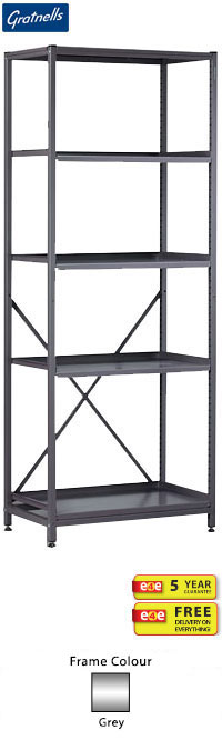 Gratnells Science Range - Complete Tall Double Span Frame With 4 Shelves Set - 1850mm