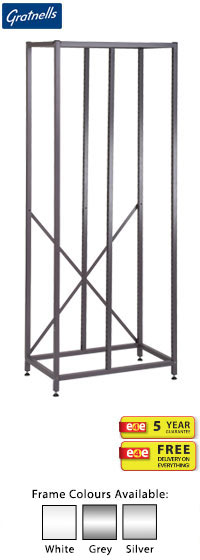 Gratnells Science Range - Tall Empty Double Column Frame - 1850mm (holds 34 shallow trays or equivalent)