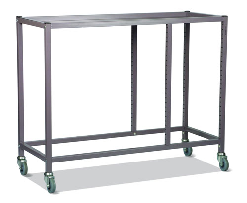 Gratnells Science Range - Bench Height Treble Width Trolley with Single Column (Trays) & Double Span (Shelves) - 860mm