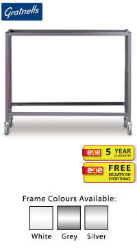 Gratnells Science Range - Bench Height Treble Span Adjustable Trolley With No Shelves - 860mm