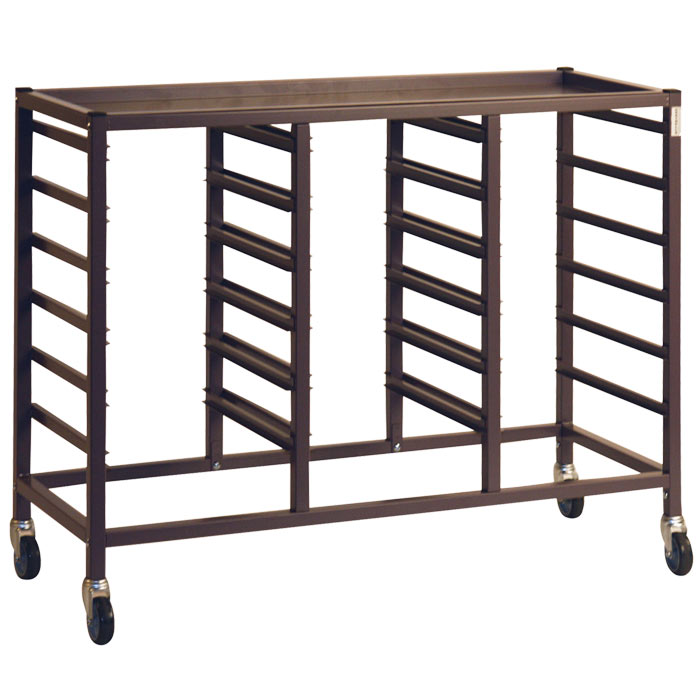 Gratnells Science Range - Bench Height Empty Treble Column Trolley - 860mm With Welded Runners (holds 18 shallow trays or equivalent)
