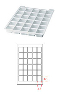 Gratnells Tray Inserts - 30 Section Insert (Pack of 6)