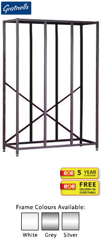 Gratnells Science Range - Mid Height Empty Treble Column Frame - 1500mm (holds 39 shallow trays or equivalent)