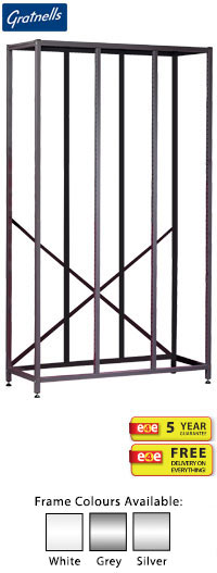 Gratnells Science Range - Tall Empty Treble Column Frame - 1850mm (holds 51 shallow trays or equivalent)
