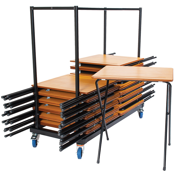 40 Z-Lite Folding Exam Desks With Trolley Set