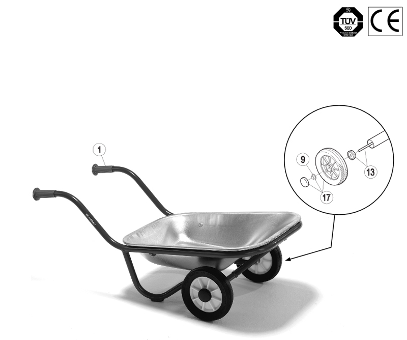 Winther Mini Viking Wheelbarrow (Model No. 436) Spare Parts 