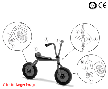 Winther Mini Viking Mini Bike Runner (Model No. 440) Spare Parts 
