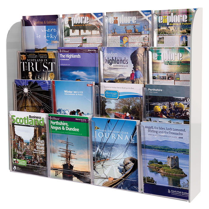 Crystal Clear Wall Mounted Leaflet Dispenser 