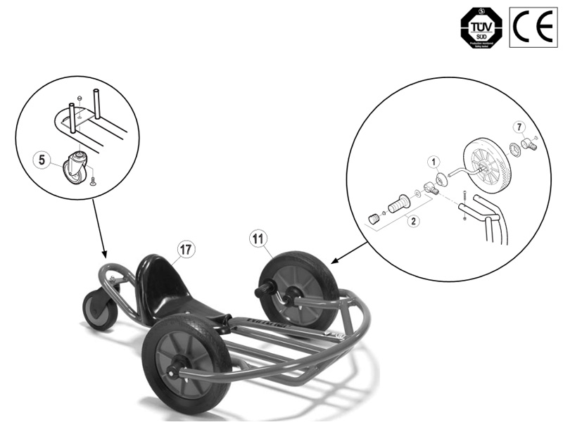 Winther Viking Swingcart (Model No. 464) Spare Parts