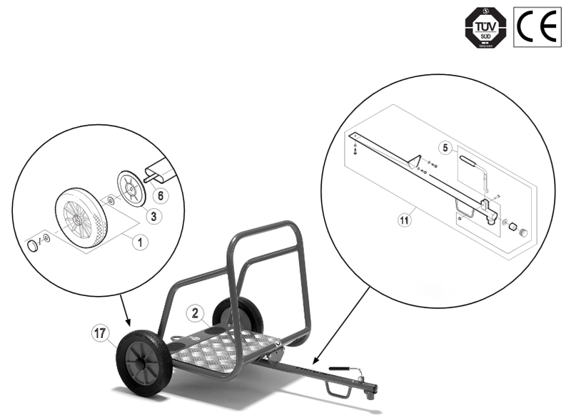 Winther Viking Ben Hur Trailer (Model No. 466) Spare Parts