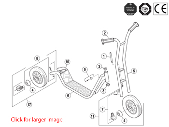 Winther Viking Large Scooter (Model No. 467) Spare Parts