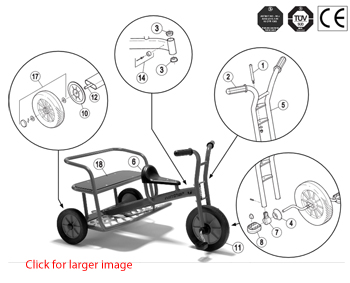 Winther Viking Twin Taxi (Model No. 468) Spare Parts