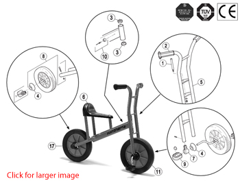 Winther Viking Small Bicycle (Model No. 474) Spare Parts
