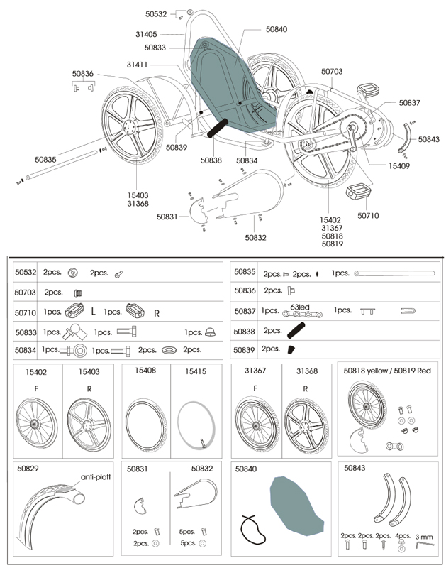 Winther Viking Explorer Chili Recumbent (Model No. 485) Spare Parts