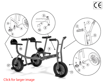 Winther Viking Tridem (Model No. 492) Spare Parts