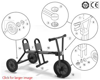 Winther Nova Viking Taxi (Model No. 534) Spare Parts
