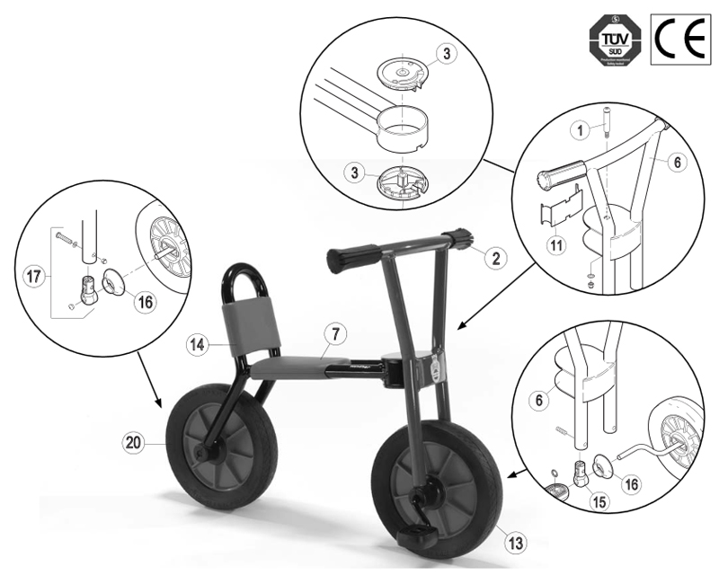 Winther Nova Viking Two-Wheeler (Model No. 538) Spare Parts Winther Nova Viking Two-Wheeler (Model No. 538) Spare Parts
