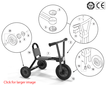 Winther Nova Viking Pushbike (Model No. 540) Spare Parts
