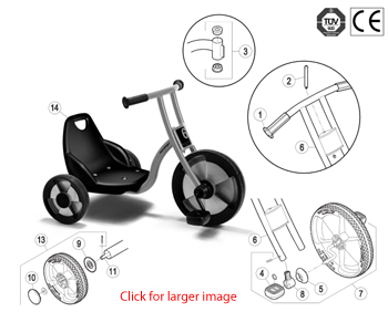 Winther Circleline Easy Rider (Model No. 553) Spare Parts 