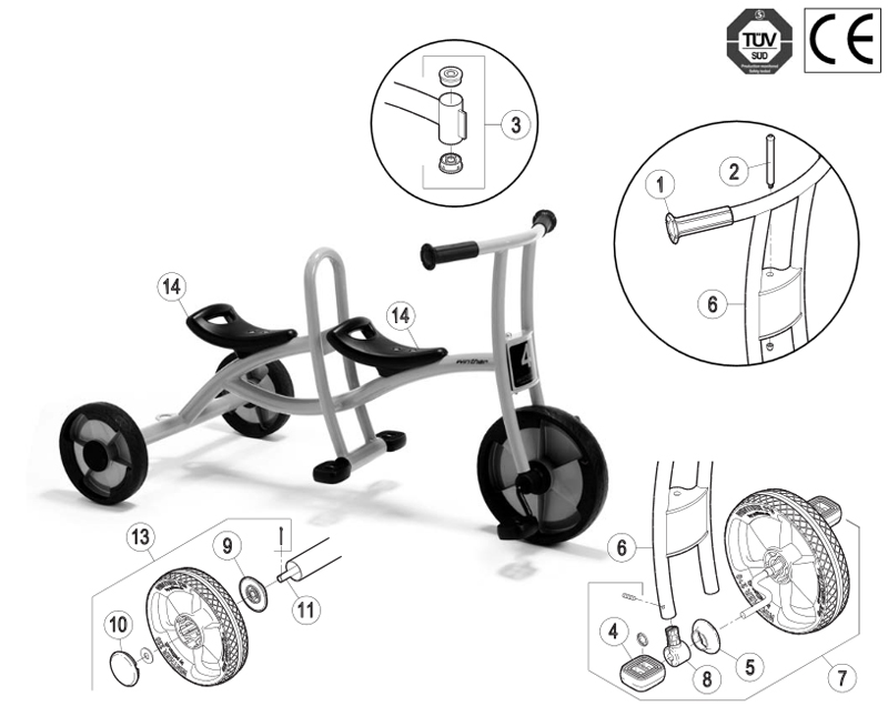 Winther Circleline Taxi (Model No. 554) Spare Parts