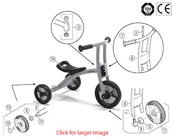 Winther Circleline PushBike (Model No. 560) Spare Parts