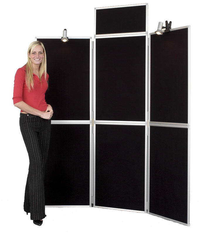6-Panel Freestanding Display Kit - Aluminium Frame