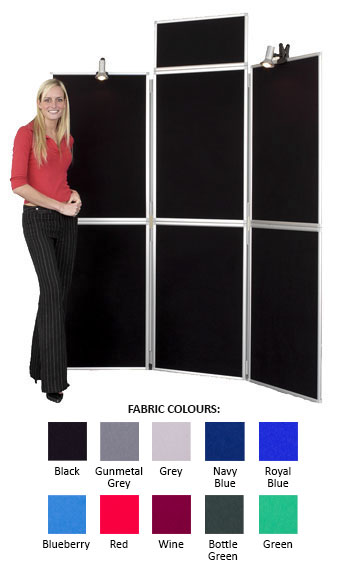 6-Panel Freestanding Display Kit - Aluminium Frame