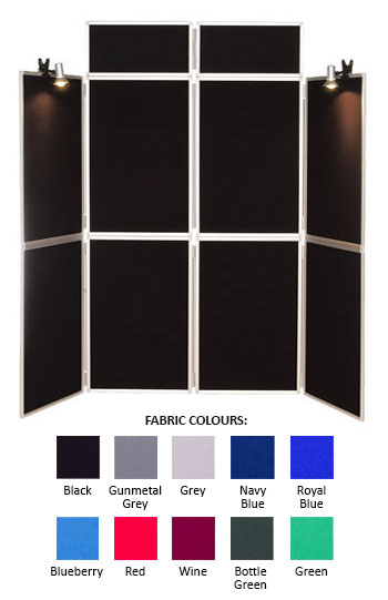 8-Panel Freestanding Display Kit - Aluminium Frame