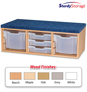 Classroom Step With 2 Extra Deep Trays And 3 Shallow Trays - 335mm